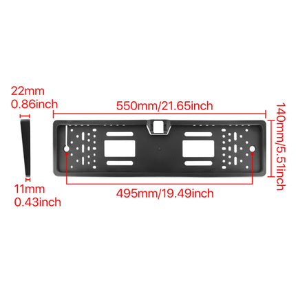 License Plate Holder with Reversing Camera and Night Vision